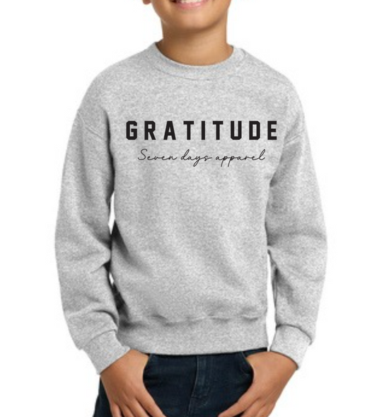 Youth Sweatshirt “GRATITUDE” - Gray