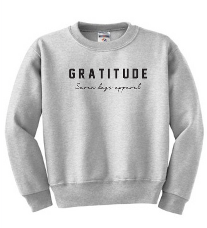 Youth Sweatshirt “GRATITUDE” - Gray